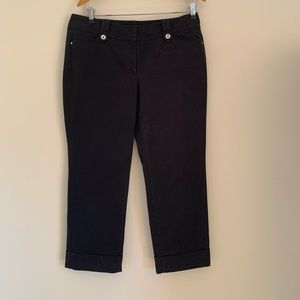 White House Black Market cropped black pants size 8